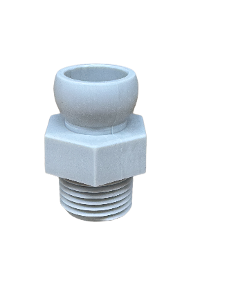 [8450-18] 1/2NPT CONN LT GR DELRIN (QTY 4)